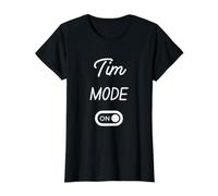 Tim Mode On Name Value Graphic T-Shirt, Women, Black, S