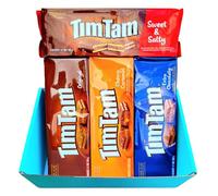 Tim Tam Australian Biscuits Hamper | Homesick Aussie Kiwi Food | Sweet & Salty, Chewy Caramel, Original, Extra Chocolaty | Gifts for Men or Women