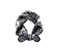 Tim & Tina Square 100% Mulberry Silk 21'' x 21'' Hair Scarf Head Sleeping Wrap Satin Head Scarf for Women, S24 Forest Black, Square