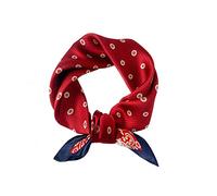 Tim & Tina Square 100% Mulberry Silk 21'' x 21'' Hair Scarf Head Sleeping Wrap Satin Head Scarf for Women, S17 Wavy Lines Red, Square