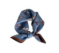 Tim & Tina Square Silk Feeling Like Hair Scarf Head Sleeping Wrap Satin Head Scarf for Women 27.5× 27.5 inches, S1 Horse (Blue)