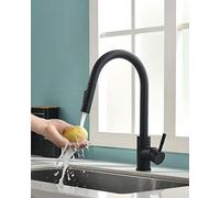 TIMACO Kitchen Tap with Pull-Out Shower Tap Kitchen 360° Swivel Mixer Tap for Kitchen Sink Mixer Tap Black