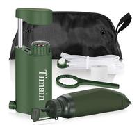 Timain Outdoor Portable Water Filter,Water Filtration Systems,Water Filter Survival Perfect for Travel,Camping, Hiking,Fishing,Hunting,Emergency Preparedness
