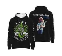 Timbaillery Rory Singer Gallagher Men's Hoodie - Classic Rock Music Sweatshirt - Casual Pullover Hooded Top for Fans - Vintage Guitarist Band Merch Gift 3X-Large