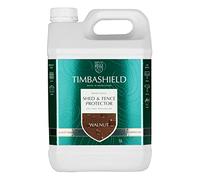 Timbashield - Shed & Fence Protector - Walnut - 5L - One Coat System - Water Based Wood Stain - Nourishes & Protects - Enhances & Brightens - Ideal for Sawn Wood