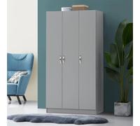 Timber Art Design 3 Door Double Wardrobe In Grey