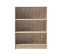 Timber Art Design 3 Tier Bookcase Wide Display Shelving Storage Unit Wood Furniture Sonoma Oak