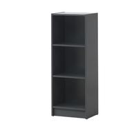Timber Art Design 3 Tier Medium Narrow Bookcase Shelving Unit Living Room Office Bedroom Dark Grey