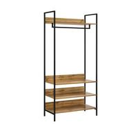 Zahra Open Wardrobe With 4 Shelves - Wotan Oak, Brown