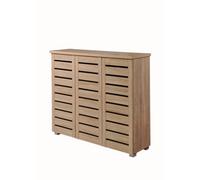 Timber Art Design 5 Tier Shoe Storage Cabinet 3 Door Cupboard Stand Rack Unit Sonoma Oak