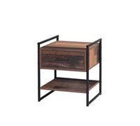 Timber Art Design Abbey Bedside Cabinet Bedroom Furniture Nightstand Table 1 Drawer Rustic Urban