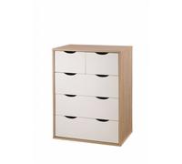 Timber Art Design Alton 3+2 Drawer Bedroom Cabinet Bedside Chest Of Drawers in Light Oak Timber Art Design Light Oak