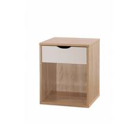 Alton Nightstand With 1 Drawer - Sonoma Oak, White