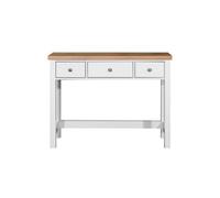 Timber Art Design Astbury 3 Drawer Dressing Table Vanity Makeup Desk White And Oak