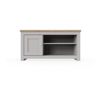 Timber Art Design Light Grey Tv Unit Stand Media 1 Door And Open Shelf