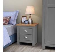 Lisbon Nightstand With 2 Drawers - Light Grey, Grey