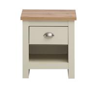 Timber Art Design Lisbon Bedside Cabinet Bedroom Furniture Nightstand Table 1 Drawer Cream