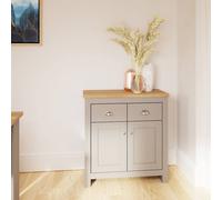 Timber Art Design Lisbon Compact 2 Doors 2 Drawer Sideboard Storage Cabinet Cupboard Light Grey