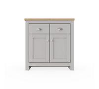 Timber Art Design Lisbon Compact 2 Doors 2 Drawer Sideboard Storage Cabinet Cupboard Light Grey