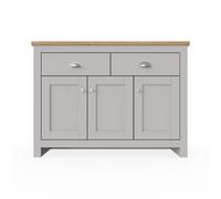 Timber Art Design Lisbon Sideboard 3 Doors 2 Drawers Buffet Storage Cabinet Cupboard Light Grey