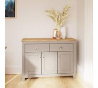 Lisbon Sideboard 3 Doors 2 Drawers Buffet Storage Cabinet Light Grey