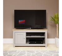 Lisbon TV Unit Stand Media 1 Door and Open Shelf Light Grey