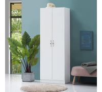 Timber Art Design 2 Door Double Wardrobe In White