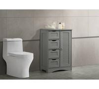 Timber Art Design Modern Freestanding Bathroom Storage Cabinet Unit in Grey Timber Art Design Grey