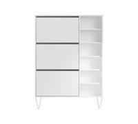 Timber Art Design Monaco 3 Drawer Shoe Cabinet In White