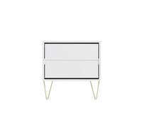 Timber Art Design Monaco Bedside Table 2 Drawer White