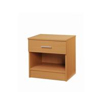 Timber Art Design Rio Costa Bedside Cabinet Bedroom Furniture Nightstand Table 1 Drawer Beech Oak