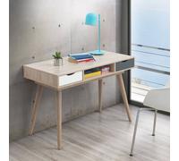 Timber Art Design Scandinavian 2 Drawer Desk Office Furniture Retro Nordic Makeup Table Timber Art Design Multicolor