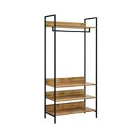 Timber Art Design Zahra Bedroom Double Open Wardrobe 4 Shelves Furniture Storage Cupboard