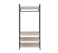 Zahra Bedroom Double Open Wardrobe 4 Shelves Furniture Storage Cupboard