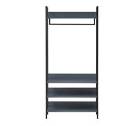 Zahra Bedroom Double Open Wardrobe 4 Shelves Furniture Storage Cupboard