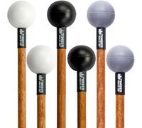 Timber Drum Co. Percussion Mallet Bundle - U.S.A. ASSEMBLED - Sticks for Marimba, Cymbal Roll, Glockenspiel, Woodblock - Hard Poly, Soft/Hard Rubber, 15.25"