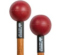 Timber Drum Co. Percussion Mallets - U.S.A. ASSEMBLED - Sticks for Steel Tongue Drum, Marimba, Cymbal Swells, Small Gongs - Extra Soft Rubber, 15.25"