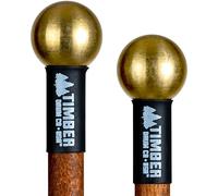 Timber Drum Co. Timber (Made in U.S.A.) Brass Mallets with Birch Handles-for Playing, Bell Tree & Crotales (TB3M)