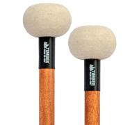 Timber Drum Co. Timpani/Cymbal Mallets, Wool Felt -- U.S.A. ASSEMBLED - Percussion Sticks for Drum Set, Tongue Drum -- Birch Handles 15.25"