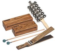 Timber Drum Company - T90 (Made in U.S.A.) Leroy Anderson Sleigh Ride Pack with Sleigh Bells, Slapstick, Medium & Large Wood Blocks, Hard Poly Mallets