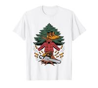 Timber Faller Chainsaw Tree Rings Minimalist Art Logger T-Shirt