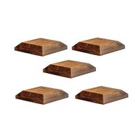 Timber Fence Post Cap | Fits 3x3" (75x75mm) Posts | Brown | Square Posts | Pack of 5