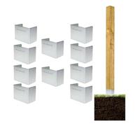 Timber Fence Post Strimmer Protection Guards | Fits 4x4" 100x100mm Square Posts | Pack of 10