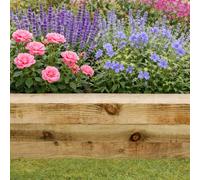 Timber Focus SertiWOOD Timber Focus Garden Rough-Sawn Edge Green Timber Sleeper (L)1.2M 100X200mm Pack Of 4