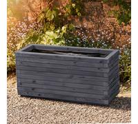 Timber Foundry Modern Garden Planter Ironstone Grey L150 X W40X H48Cm 175 Litres