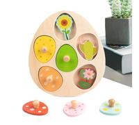 Timber Geometry sorter - Color Recognition Plate, Pattern Matching Set, Skill Builder, Hand Eye Coordination Aid, Small Gift Item For School Classroom Travel Stocking Stuffer 6 Piece