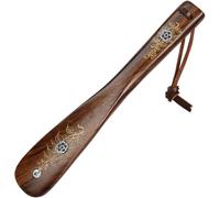 Timber Long Handled Shoe Horn,nanmu Pattern Shoe Horn,no Need to Bend Over,long-handled Shoe Horn shoe trees(22cm)