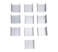 Timber Post Fasteners U Shape Galvanised Steel Anti Theft Anti Vibration Fence Panel Clamps for Concrete Wood Posts 10pcs (44mm)