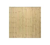 Timber Products (Pack of 5) Fence Panel 6x5 (1.83m x 1.52m) 6ft x 5ft - Garden Fencing Panels Feather Edge Construction - Treated Heavy Duty Close Board