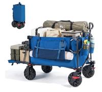 TIMBER RIDGE Festival Trolley 300L with Tailgate Folding Beach Trolley Cart